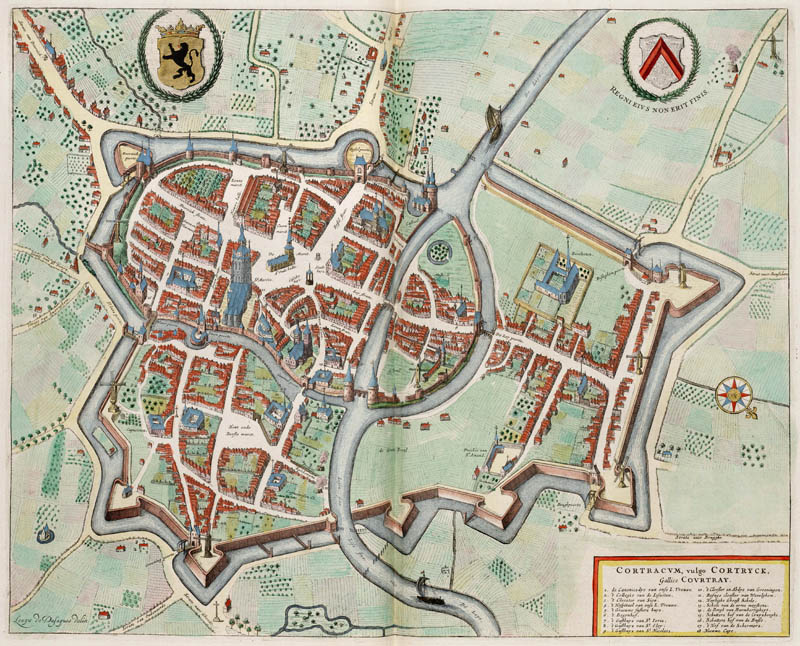 Kortrijk 1649 Blaeu